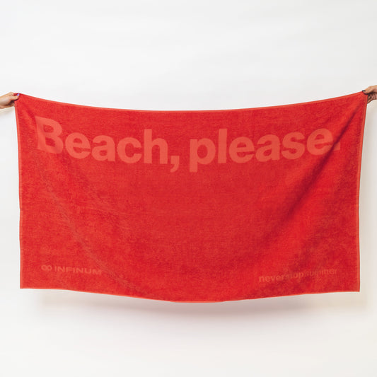 Cotton Beach Towel — Red